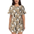 thumbnail image 1 of Balery Lovely Penguin Conjunto de Pijama para Mujer con Estampado, Dos Piezas de Manga Corta y Shorts, Ropa de Dormir Suave con Cuello Redondo y Bolsillos-Medium, 1 of 6