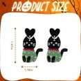 thumbnail image 2 of DESIGNICE Halloween Earrings,Green Cat Goth Earrings,Acrylic Not Fade Statement Earrings for Women,Green, 2 of 7