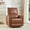 Brown, variant on TROPOW 360° Swivel, Rocking Chair Nursery, Glider Rocker Recliner, PU Leather Sofa Chair with high Back, Deep Seat for Nursery, Living Room, Bedroom,Gray