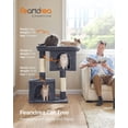 thumbnail image 2 of ZHOUB Cat Tree, 33.1-Inch Cat Tower, L, Cat Condo for Large Cats up to 16 lb, Large Cat Perch, 2 Cat Caves, Scratching Post, Light Gray-Smoky Gray-XL, 2 of 15