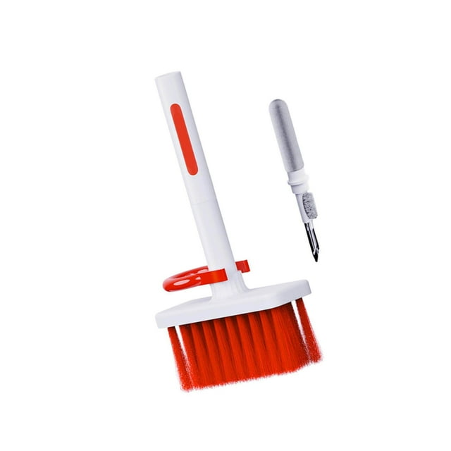 Multifunctional Keyboard Brush Cleaning Pen Cleaning Kit for brush keycap puller Multi-Function PC White Red
