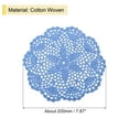 thumbnail image 2 of Uxcell Crochet Doilies Handmade Crochet Cotton Coaster Round Lace Placemats with Floral Patterns Blue 4pcs, 2 of 5