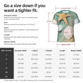 thumbnail image 4 of Bixox Men's Starfish And Seashell Printed Short Sleeve Skinny Athletic T-Shirt, 4 of 6