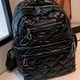 thumbnail image 1 of Bolsa Mochilas acolchadas para mujer, mochila escolar de invierno con entramado rombal para niñas (negro) Tmvgtek Para estrenar, 1 of 3