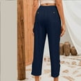 thumbnail image 5 of Karight Women Casual Lightweight Drawstring Elastic Waist Pants with Pockets, 5 of 7
