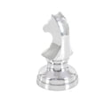 thumbnail image 6 of 4"W, 9"H Silver Aluminum Metal Chess Sculpture with Knight, Queen and King, by CosmoLiving by Cosmopolitan (3 Count), 6 of 17