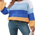 thumbnail image 2 of Pullovers à Manches Longues Col Rond pour Femmes avec Contraste de Couleur, 2 of 7