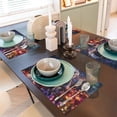 thumbnail image 6 of Placemats Set of 4 / 6, Astronaut In Cosmic Garden Placemats for Dining Table Indoor/Outdoors Heat Resistant Washable Placemats 18" x 12", 6 of 8