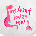 thumbnail image 4 of Inktastic My Aunt Loves Me Girls Baby Bib, 4 of 4
