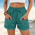 thumbnail image 2 of Women's Casual Summer Elastic Waist Comfy Shorts with Pockets, 2 of 7