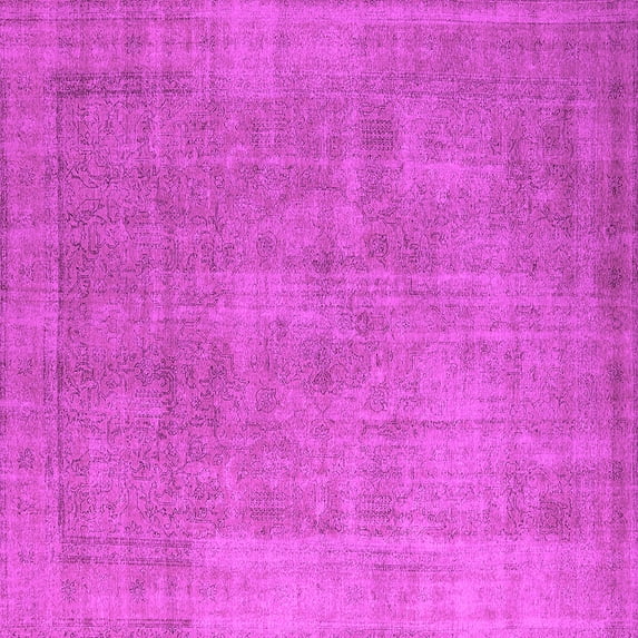 Ahgly Company Indoor Square Oriental Pink Industrial Area Rugs, 6' Square