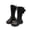 Black, variant on Girls Knee-High Boots Cute Bow Shoes, Mid Calf Boot Lug Sole Booties Casual School Boots Autumn Winter PU Leather Boot Comfortable Chunky Block Heel Round Toe Pull On Side Zipper Riding Booties