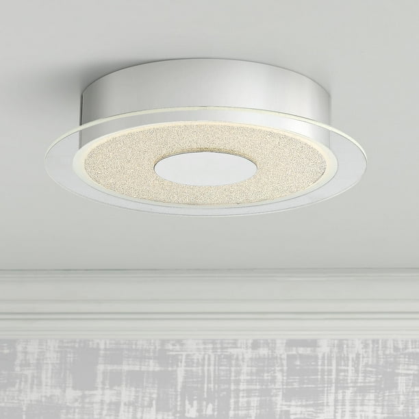 Possini Euro Design Modern Ceiling Light Flush Mount Fixture LED Chrome 11