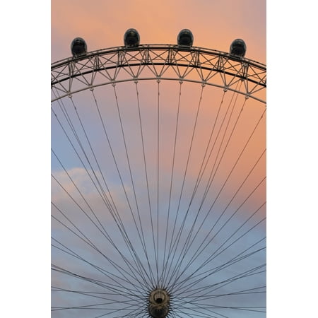 The London Eye At Dusk Close Up Posterprint Walmart Com