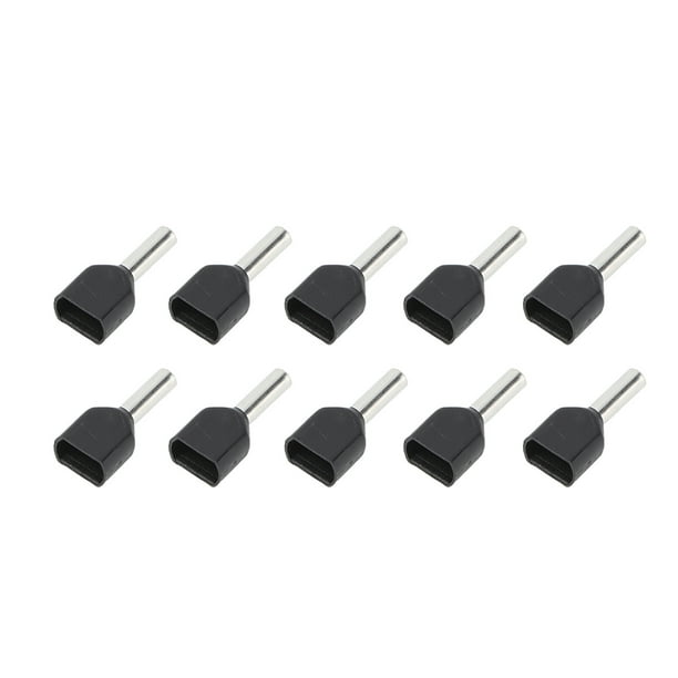 Conector 100 Piezas Terminal De Virola Aislada Doble Terminales De Extremos De Cable De Virolas De PVC De Cobre AWG 16/1,5 Mm²