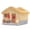 Thatched, variant on Farmhouse Thatched Cottage Succulent Pot, Resin Flower Planter, Home Office Decorative Plant Container (Thatched)