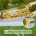 thumbnail image 6 of Fitted Tablecloth Vintage Artistic Floral Pattern, Waterproof Backed Table Cover for Spring Picnic, Rustic Setting, 6 of 6