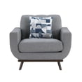 thumbnail image 3 of Pemberly Row Contemporary Living Room Chair with Tufted Back in Gray, 3 of 7