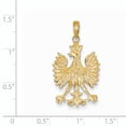 thumbnail image 4 of 14k Yellow Gold Phoenix Mythological Bird Necklace Charm Pendant Mythical, 4 of 8