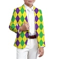 thumbnail image 3 of Kiijoy Toddler Boys Blazer Stylish Carnival Party Lapel Suit Jacket for Kids, Sizes 3-4, 3 of 3