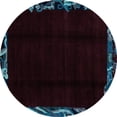thumbnail image 1 of Ahgly Company Indoor Round Abstract Light Blue Modern Area Rugs, 7' Round, 1 of 4
