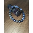 thumbnail image 3 of Blue Soladite harmony, and intuition that helps open the throat chakra 8mm, 3 of 11