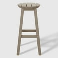 thumbnail image 6 of WestinTrends Malibu 29" HDPE Outdoor Patio Round Bar Stool Set of 3, Weathered Wood, 6 of 7