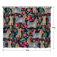 thumbnail image 5 of Yorkie Dog and Flower Florals Shower Curtain 84"x72" ,Bathroom Decorative Shower Curtains Set with 12 Hooks,Modern Waterproof Washable Shower Curtain, 5 of 6