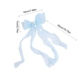 thumbnail image 3 of Lace Bow Curtain Tiebacks, Silky Ribbon Bowknot Curtain Holdbacks for Sheer Curtains, Decorative Curtain Accessories for Bedroom Living Room Wedding Decor (2 Pack, Blue), 3 of 7