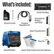 Westinghouse 5000 Peak Watt Dual Fuel Portable Inverter Generator, RV Ready with CO Sensor