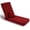 Red, variant on Outdoor Water-Resistant Olefin Chaise Lounge Cushion, Removable Waterproof Fade, 1 Count