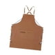 thumbnail image 4 of Delantal de cocina Delantal de trabajo Cómodo Ligero Multiusos con Bolsillo Grande Marrón, 4 of 9