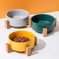 thumbnail image 4 of Plato de cerámica para perros y gatos con soporte, bonitos cuencos pesados para mascotas, fijados para gatos y perros de tamaño pequeño, 4 of 5
