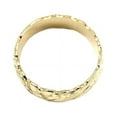 thumbnail image 3 of 14K yellow gold hand engraved Hawaiian plumeria scroll band ring cut out 6mm size 2, 3 of 4