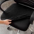 thumbnail image 5 of Office Chair Seat Cover for Computer Desk Chair, Washable Polyester Slipcover for All Seasons, Stretchable Fabric Protector for Home Restaurant, 1 Piece, 5 of 6