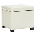 thumbnail image 3 of SAFAVIEH Jonathan Modern Glam Single Upholstered Flip Top Ottoman, Off-White, 3 of 10