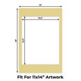 thumbnail image 2 of Soft Yellow Picture Frame Mat for 12x18 Frames - Fits 11x14 Photos - 10 Mats, 2 of 7