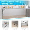 thumbnail image 4 of 6-Foot Gray Plastic Folding Training Table, 4 of 14