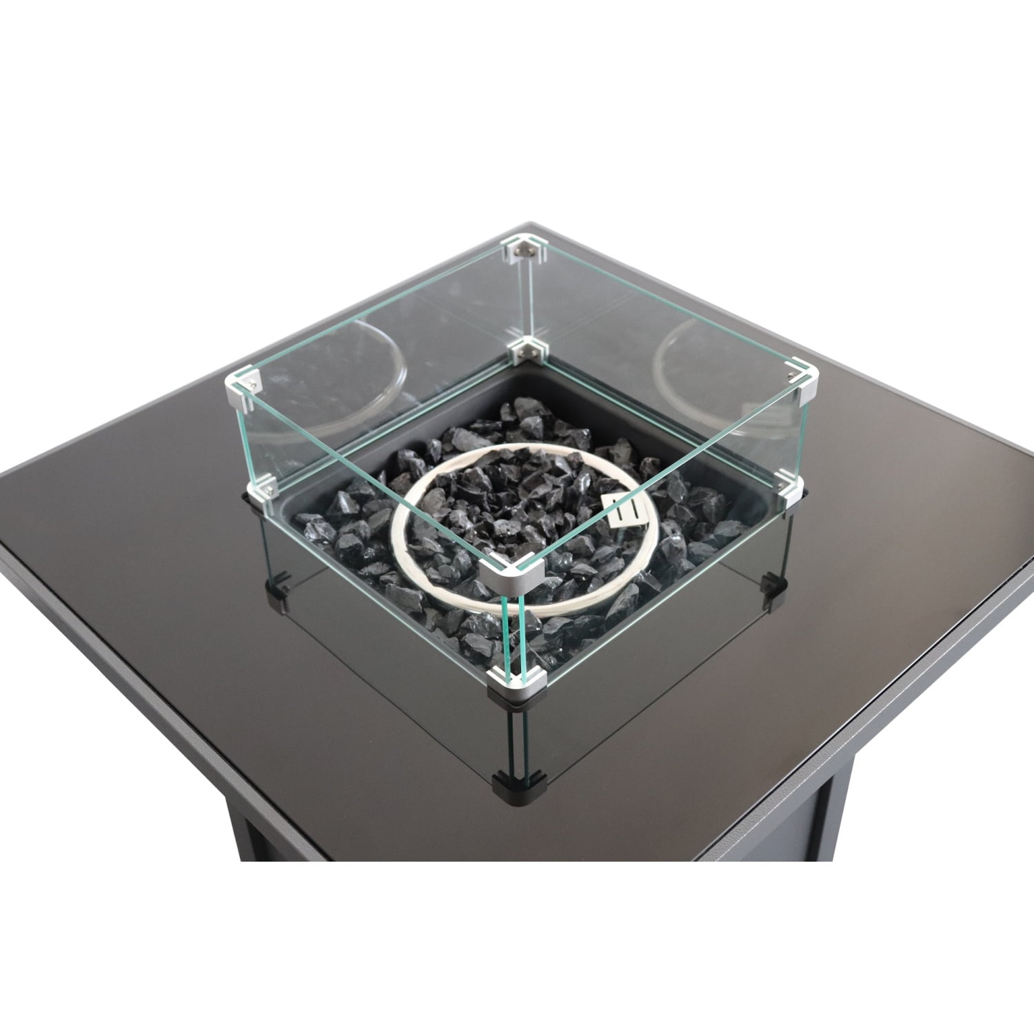 Newboti Furniture 25" H x 30" W Steel Outdoor Fire Pit Table with Lid 61365