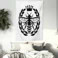 thumbnail image 3 of Queen Bee Tapestry, Monochrome Wreath Insect and Crown Abstract Bee Silhouette Ruler of the Colony, Wall Hanging for Bedroom Living Room Dorm Decor, 40W X 60L Inches, Black White, by Ambesonne, 3 of 5