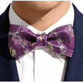 thumbnail image 3 of HBDesign Men's Camo Bow Tie Adjustable Regular Fit for Formal Business & Parties(Purple), 3 of 4