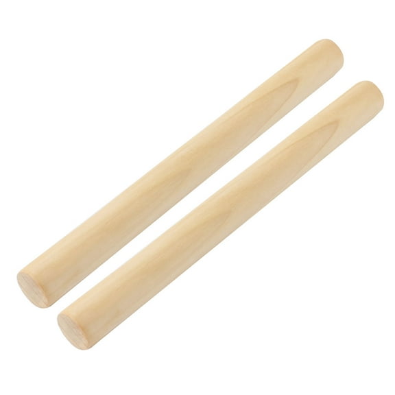 Unique Bargains Baking Pastry Pizza Pasta Dough Roller Hand Rolling Pin Beige 28cm Length 2 Pcs