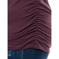 thumbnail image 4 of Wright's Women's Plus Size Draped Front Cowl Neck Short Sleeve Blouse Top, Size 1X-5X, 4 of 7