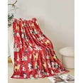thumbnail image 6 of Elegant Comfort Reversible and Plush Flannel Fleece-Winter Christmas Sherpa Throw- Lightweight Soft and Cozy-Holiday Decorative Throw, Perfect for Lounging, 50 x 60 inches, Cats in Holiday, 6 of 6