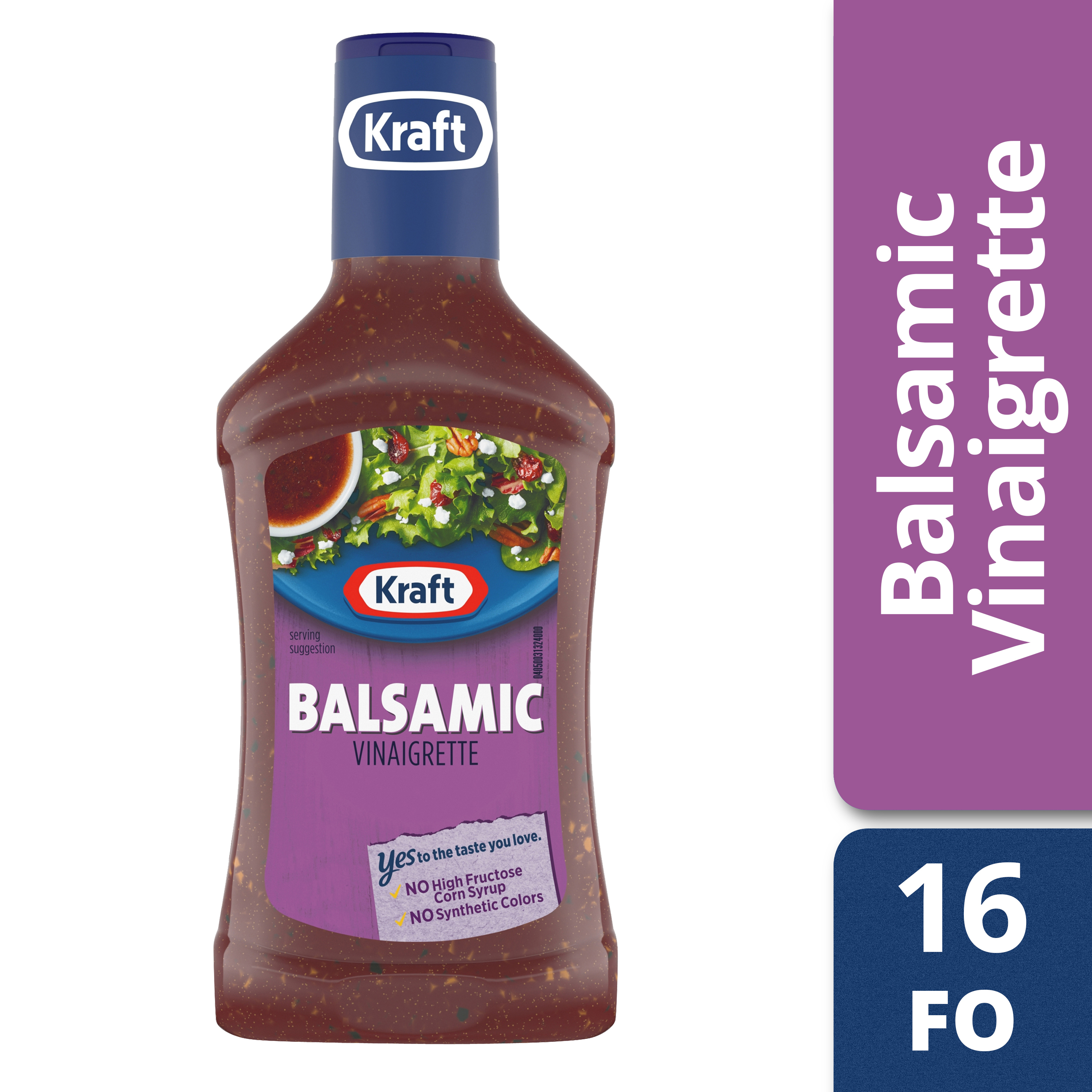 Kraft Balsamic Vinaigrette Dressing, 16 fl oz Bottle ...