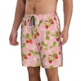 thumbnail image 2 of Naloa Strawberry Floral Men's Beach Shorts, Surfing shorts, Swim trunks, Quick Dry Swim Trunks for Surfing Beach Fun - XX-Large, 2 of 9
