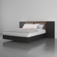 thumbnail image 1 of Mantra 3 Piece Queen Size Bedroom Set  Walnut and Black, 1 of 7