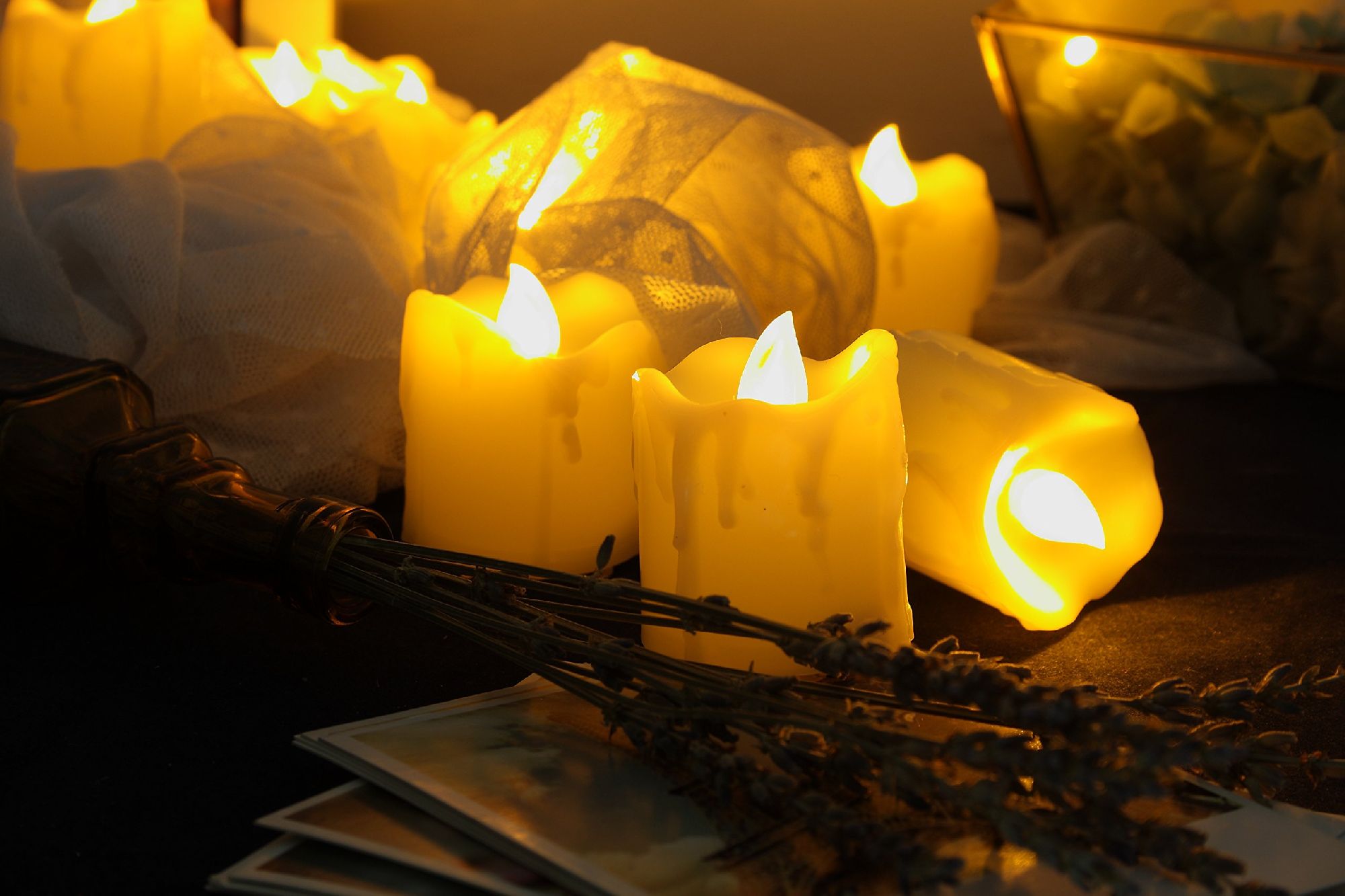 Candle Choice 24 Piece Premium Realistic Flameless Votive Candles, Battery-operated Votive Candles, Long Battery Life 120+ Hours, 1.5"(D)2"(H), With Drips