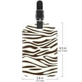 thumbnail image 6 of Square 2Pack PU Leather Brown Zebra Cruise Luggage Tag with Privacy Cover and Name ID Tag for Travel Handbags Backpacks Luggage Tags, 6 of 6