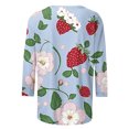 thumbnail image 5 of JTZGDY Womens 3/4 Sleeve Tops Dressy Casual Floral Printed Summer Oversized Crewneck Tunic Blouse Lightweight Relaxed Fit Cozy Pullover T-Shirts Multicolor#04 XL, 5 of 6